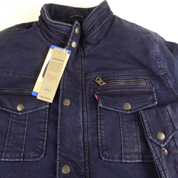 Levi’s Cotton Blend Stretch Moto Field Jacket NWT - Picture 3 of 8